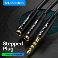 Vention 3.5mm Audio Splitter Extension Cable Male to Female Headphone Mic Adapter for Laptop Smartphone Headset to PC AUX Cable