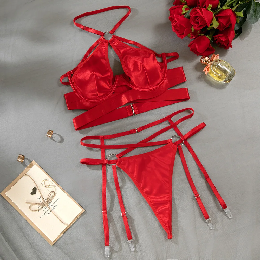 

Женский сексуальный эротический комплект, тонкий ажурный комплект нижнего белья, бюстгальтер, стринги, прозрачное нижнее белье, сексуальные костюмы