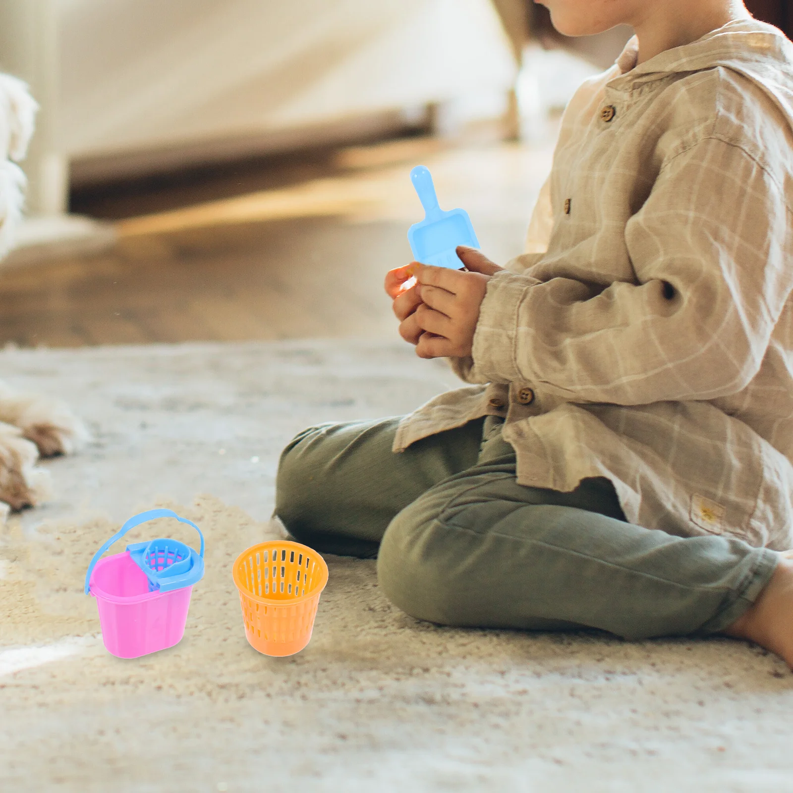 9 pçs simulação utensílios sanitários brinquedos aspirador de pó mini casa limpeza crianças engraçado abs ferramenta para