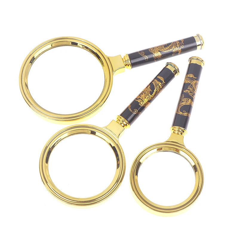 

1 шт., увеличительное стекло 60/70/80 мм, 6X, 7X, 8X, ручная лупа с ручкой для домашнего обучения, чтения и поиска неисправностей