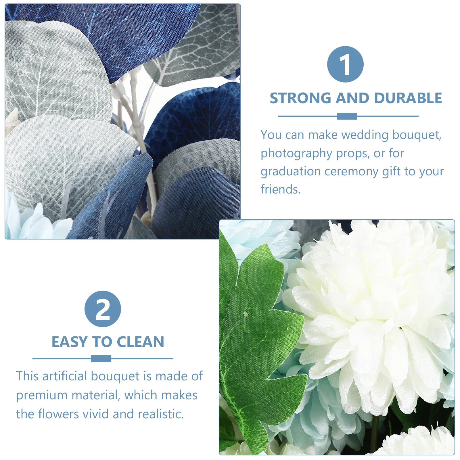 

1Pcs Simulation Bouquet Artificial Flower Realistic Decorative Home Ornament Wedding Photography Graduation Ceremony