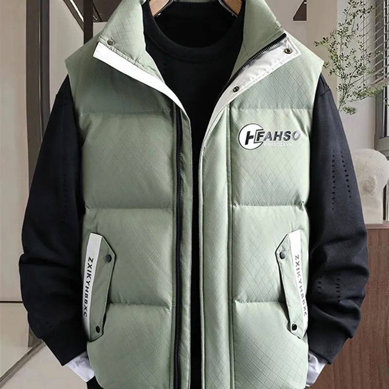 

Хлопковый жилет с капюшоном, повседневный модный хлопковый жилет для мужчин, осенне-зимний сезон, полиэфирная ткань