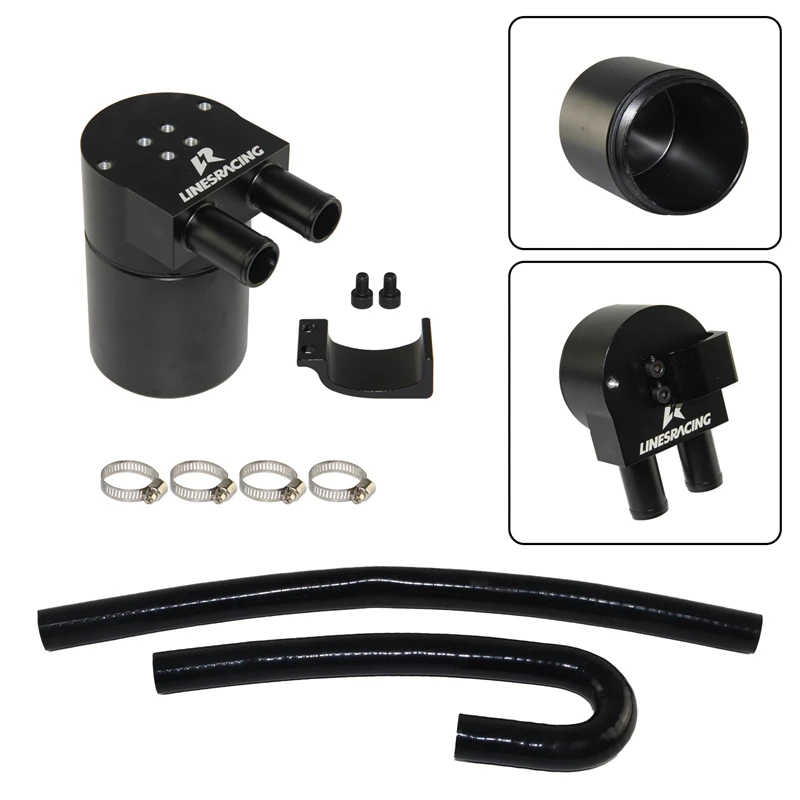 Double Baffle Oil Catch Can Kit Fit For BMW N54 135i 335i 535i E82 E90 E91 E93 E60 Black