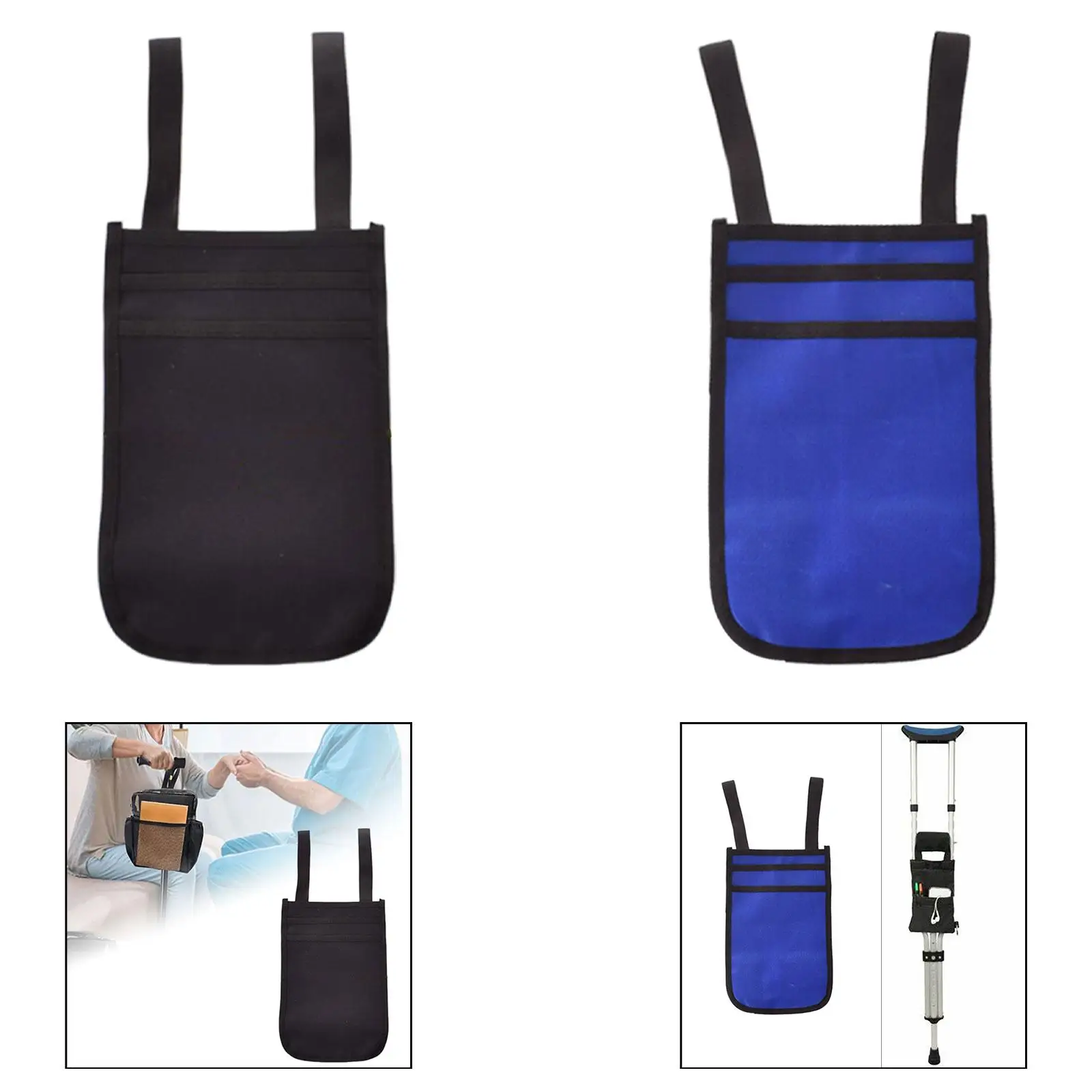 

Crutch Pouch Bag Cup Holder Universal Premium Portable Comfort Easy Access Soft Crutch Accessories Storage Pouch for Men Adults