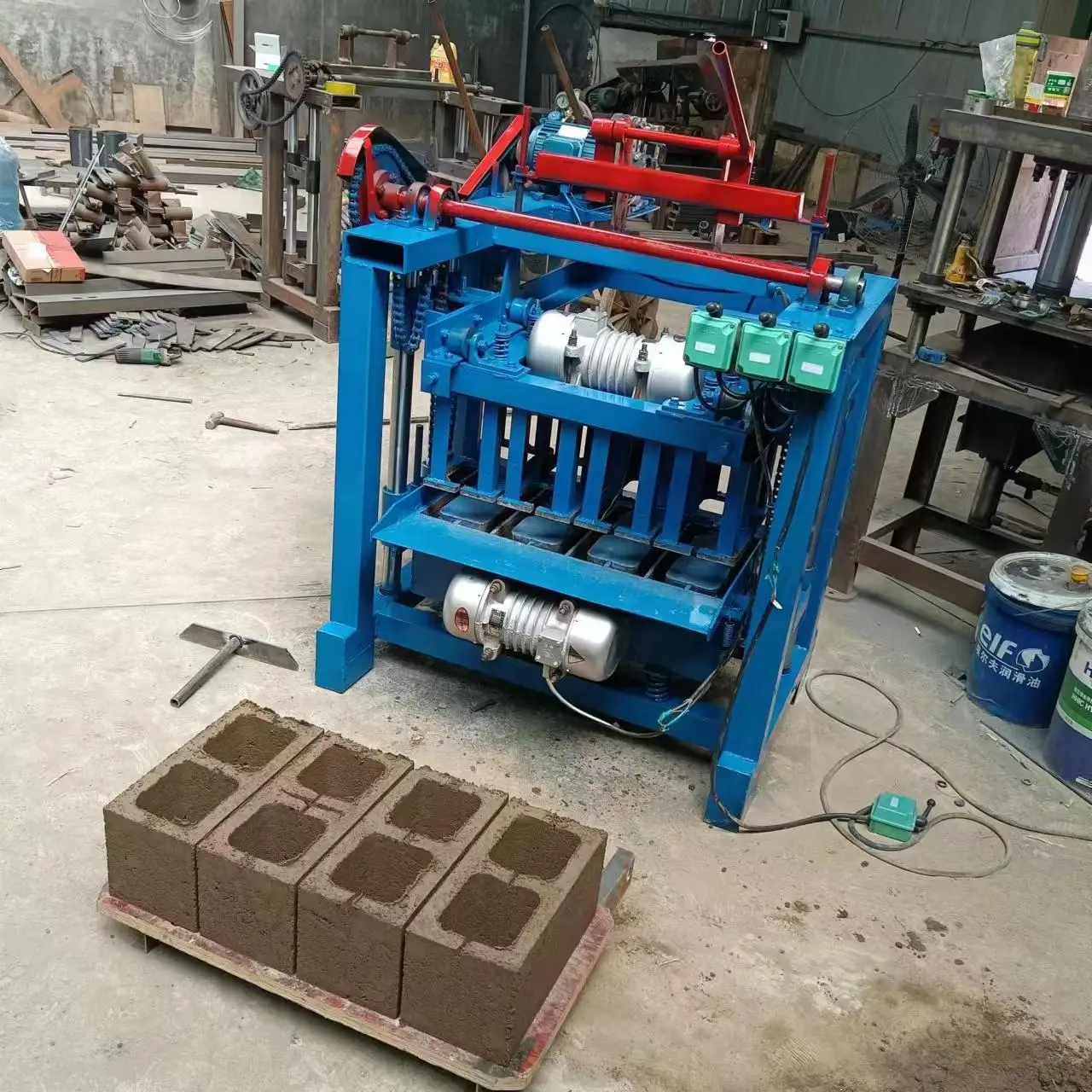 Factory low-cost manual concrete block making machine