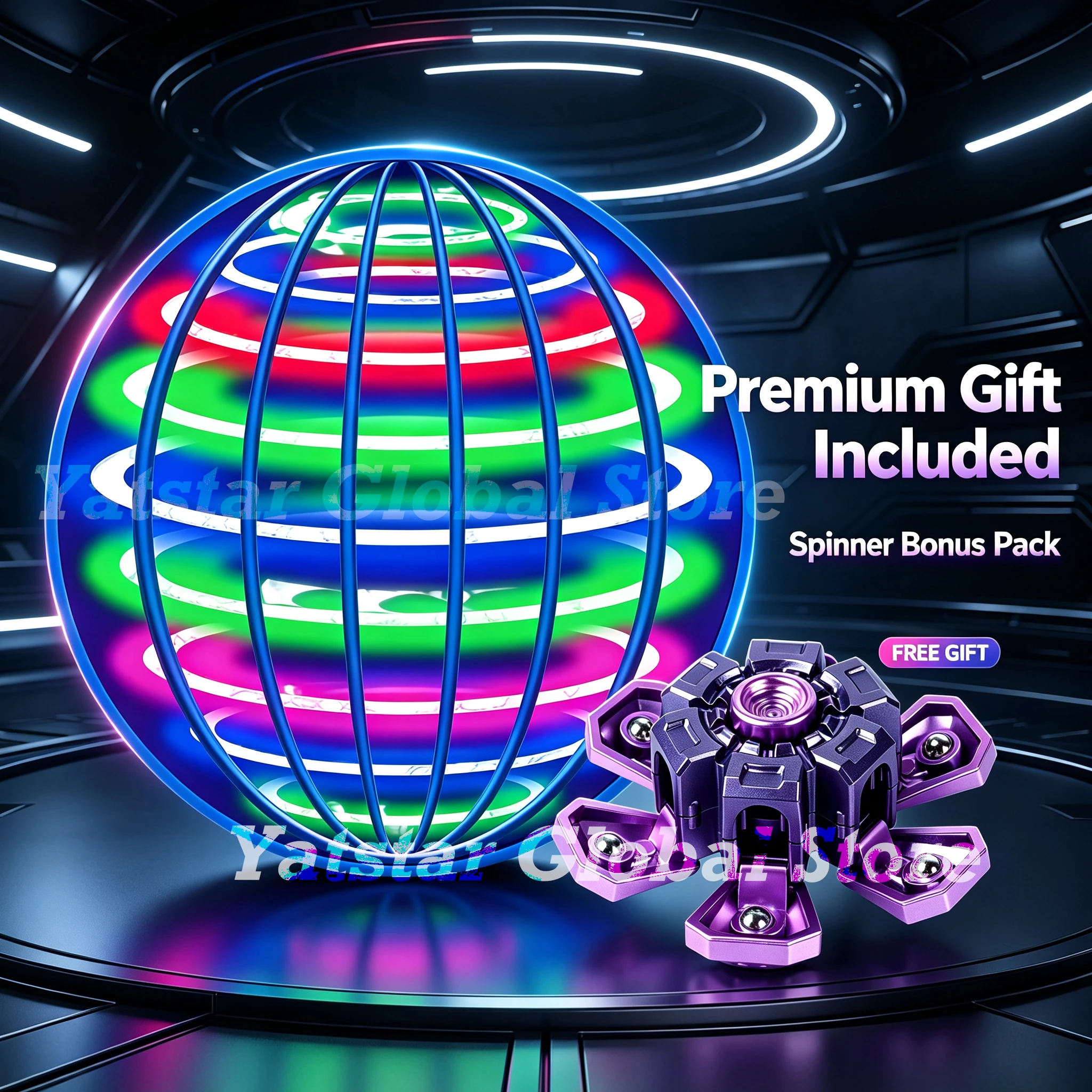 Hot 2-in-1 LED Boomerang Flying Ball Spinner Auto Return USB Rechargeable Glow Beach Party Interactive Toys Adults Teens Fun Set