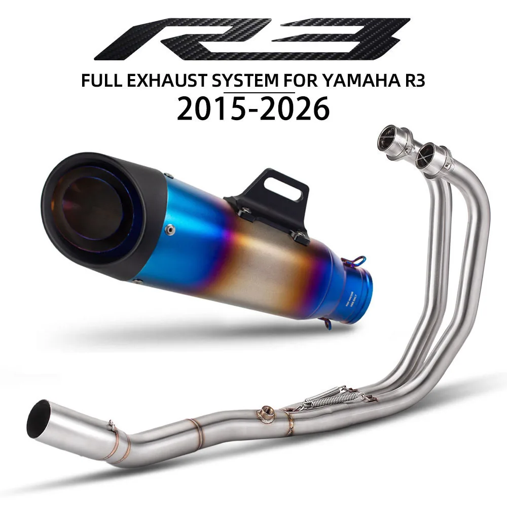 

MT03 Exhaust System For Yamaha YZF-R25/R3 MT25 MT-03 2015-2026 Motorcycle Exhausts Pipe Street Bike Manifold Project S1 Muffler
