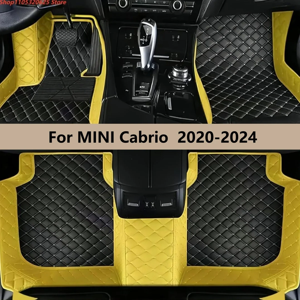 

Автомобильные коврики на заказ для MINI Cabrio 2020 2021 2022 2023 2024, автомобильные аксессуары, кожаные водонепроницаемые противоскользящие коврики для ног