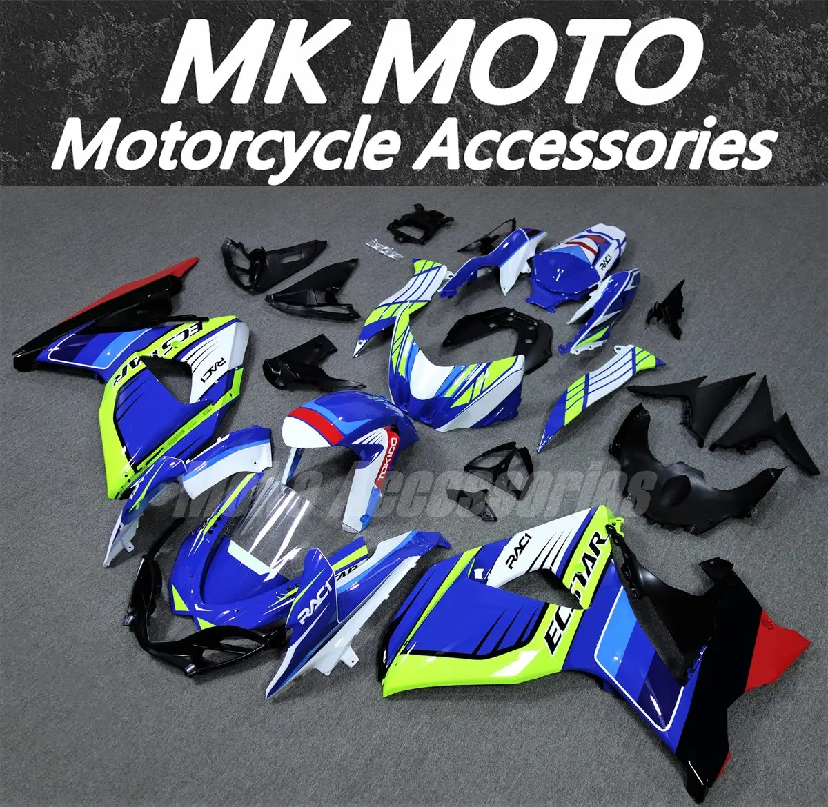 

Moke moto Fairings Kit Fit For Gsxr1000 2009 2010 2011 2012 2013 2014 2015 2016 Bodywork Set Abs Blue White Neon
