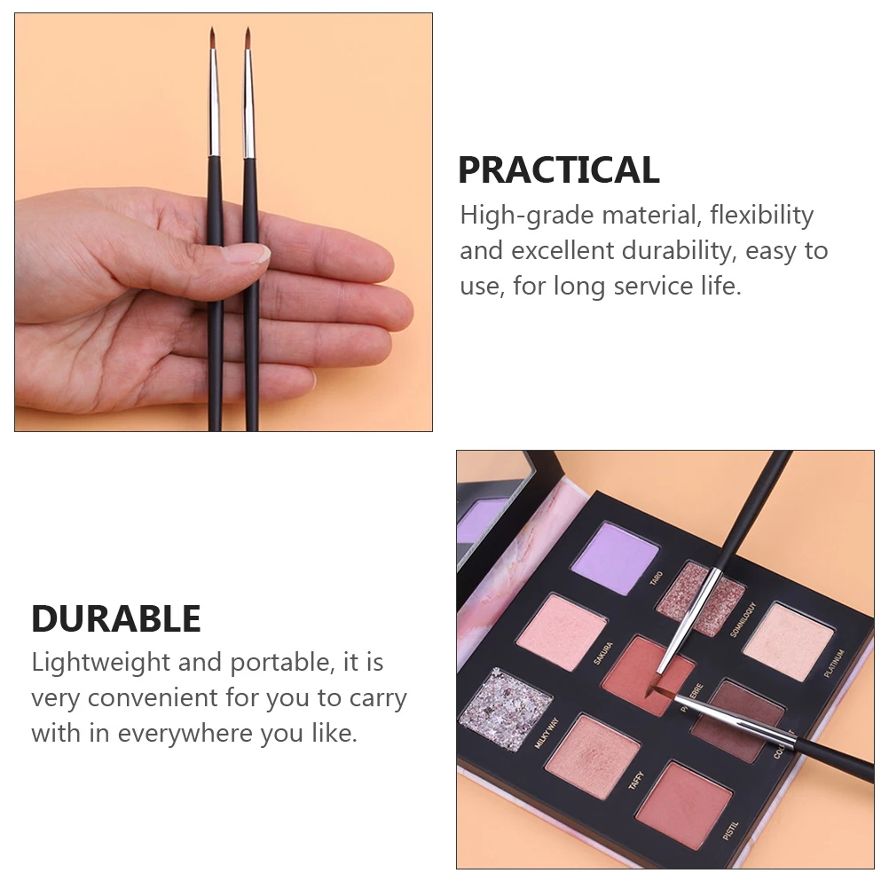 1 Juego de cepillo corrector de esponja de doble cabezal para delineador de ojos de círculo oscuro, maquillaje facial, herramientas profesionales multiusos