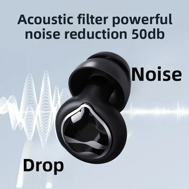 Bouchons d'oreilles en silicone avec filtre d'isolation sonore et de réduction du bruit pour étudiants adultes, sommeil immersif, anti-bruit, protection silencieuse
