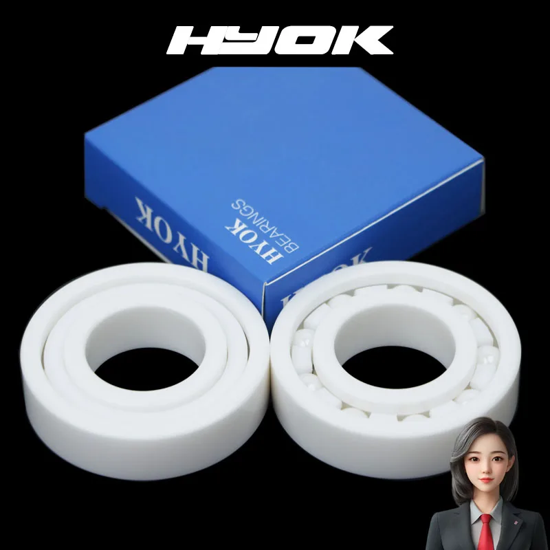 1PCS  ABEC-7 Zirconia Ceram Bearing 6000 6001 6002 6003 6004 6005 6006 6007 6008 6009 6010 Open type or Double-sided sealing
