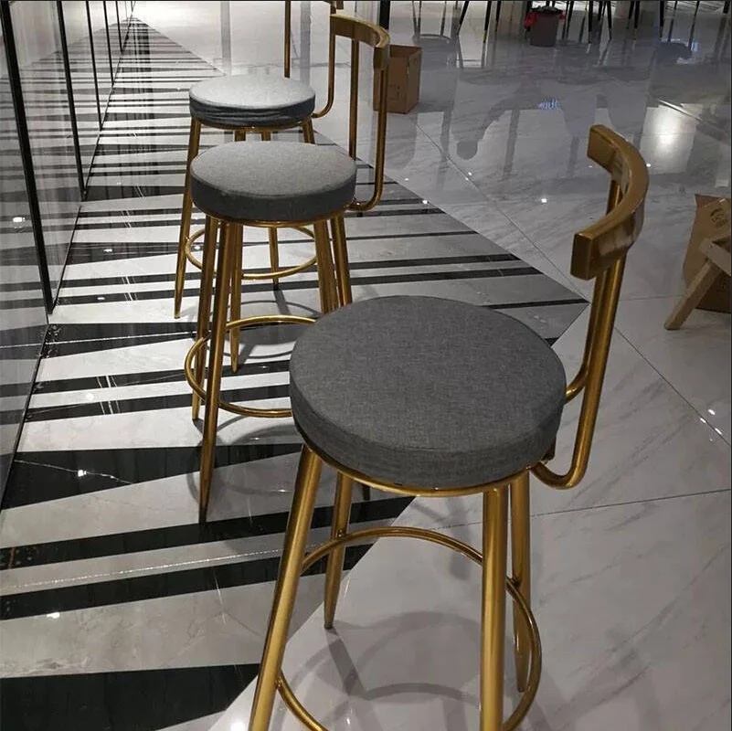 Modern Minimalist bar Stool High Chair Metal Frame Chair