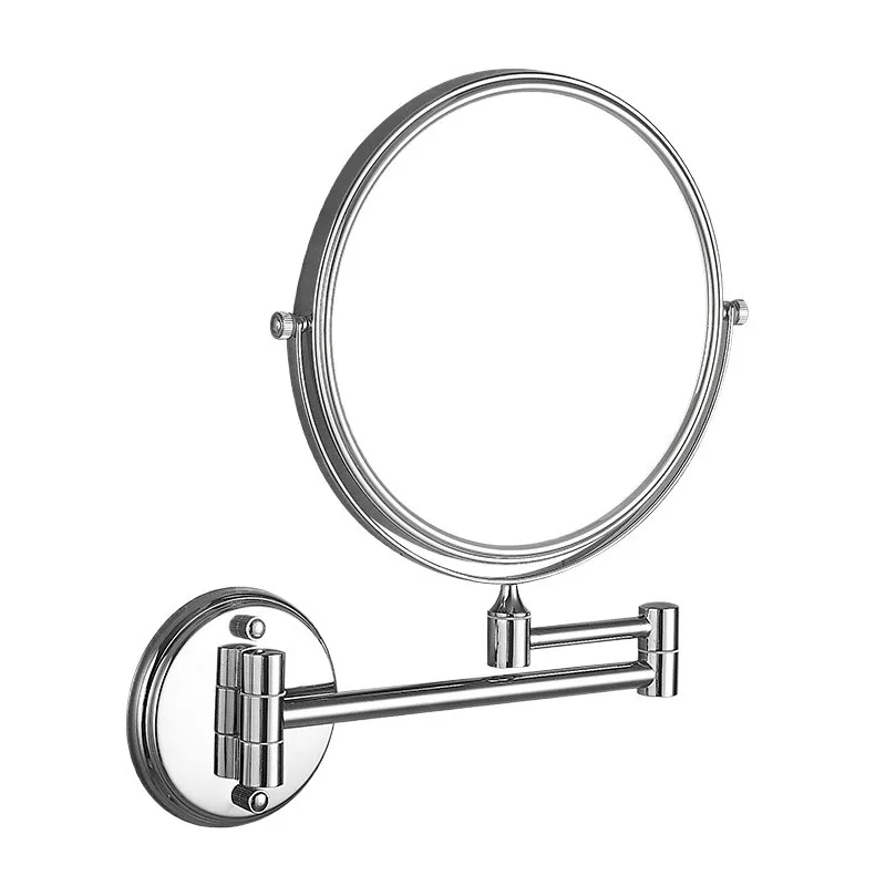 

8 Inch Bathroom Vanity Mirror,Wall Mounted Double Sided Makeup Mirror, 3X Magnifying Foldable Vanity Mirror for Bathroom Toilet