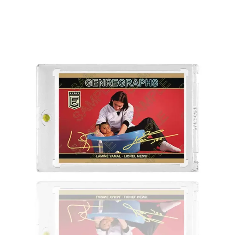 Fan Made 2026 PR Style MONO Complete 9pcs Refractor Trading Cards Messi Yamal Mbappé DIY Football Collectibles for Sports Card