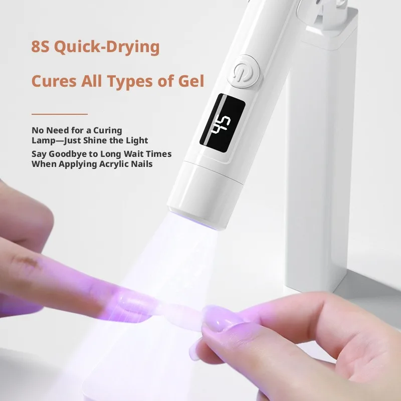 Portable Nail Lamp Multifunctional 360 ° Rotating Nail Lamp Bracket Nail Plate Baking Light Quick Drying Digital Display Light