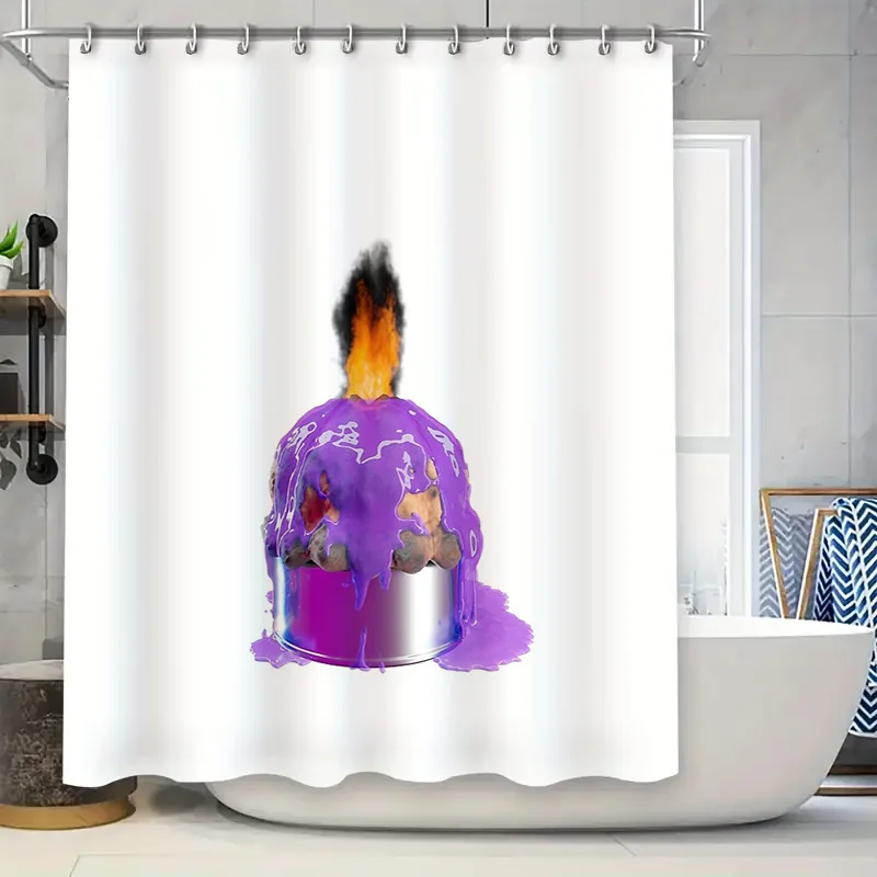 

Floral Bathroom Curtain Vintage Lavender Flower Shower Curtain Set Waterproof Farmhouse Decor Rustic Botanical Washable Liner