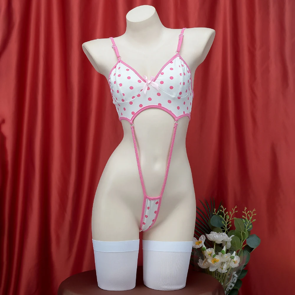 

Аниме японская девушка бикини купальник милый розовый волнистый боди косплей купальники пляжный купальный костюм нижнее белье