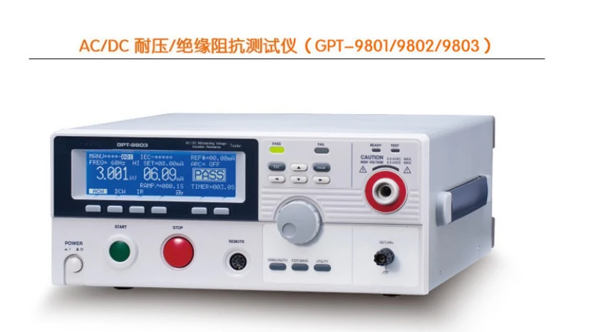 

1PC GPT-9803 Safety Tester Hi-Pot 200VA AC/DC Voltage IR Hipot GPT9803