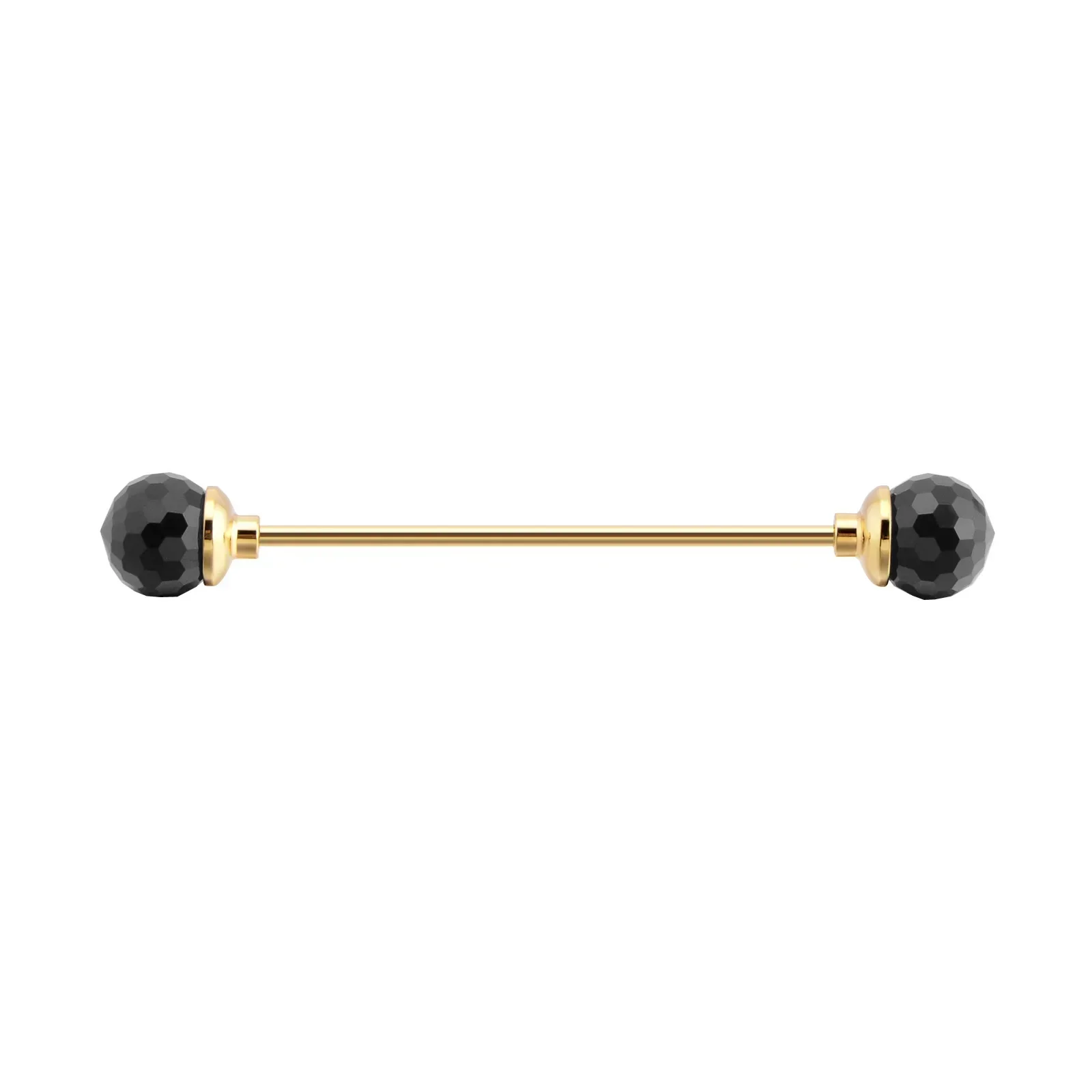 Fashion Collar Pin Trendy Men\'s Shirt Round Multi-faceted Ball Hole Collars Pins  Business Accessories Gift Can Unscrew