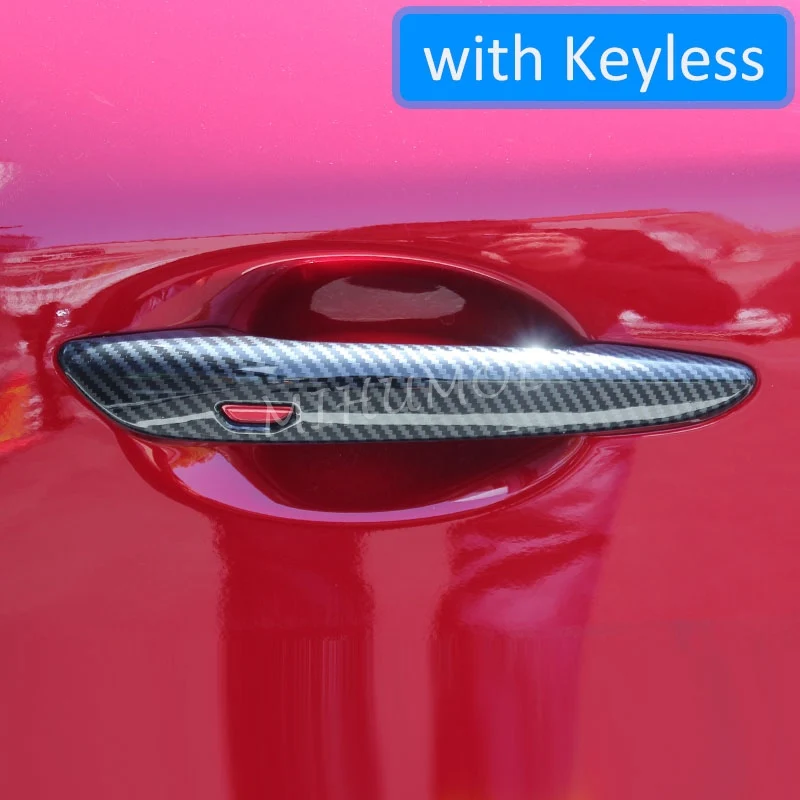 

For 2020-2026 Mazda 3 CX-30 CX30 CX-50 CX-60 CX-70 CX-80 CX-90 ABS Carbon Fiber Keyless Car Door Handle Cover Trims Accessories