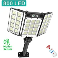 800 Led Powerful Solar Lights Outdoor Garden House Yard Lighting Wall Lamp External Panel Waterproof Motion Sensor Street Light