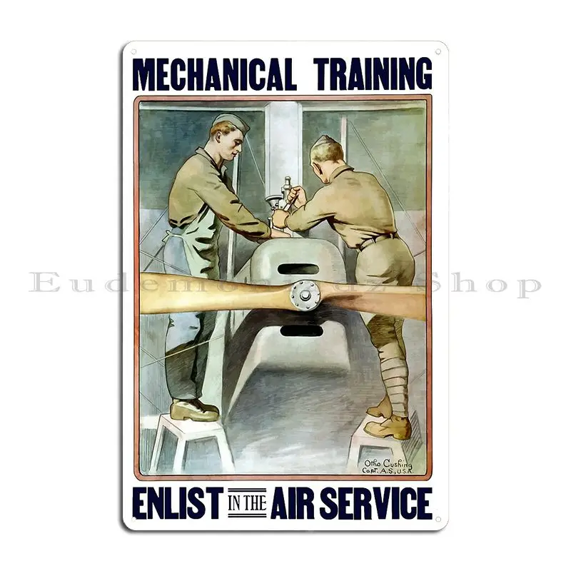 Enlist In The Air Service Ww1 Metal Plaque Poster Customized Vintage Wall Club Decoration Tin Sign Poster