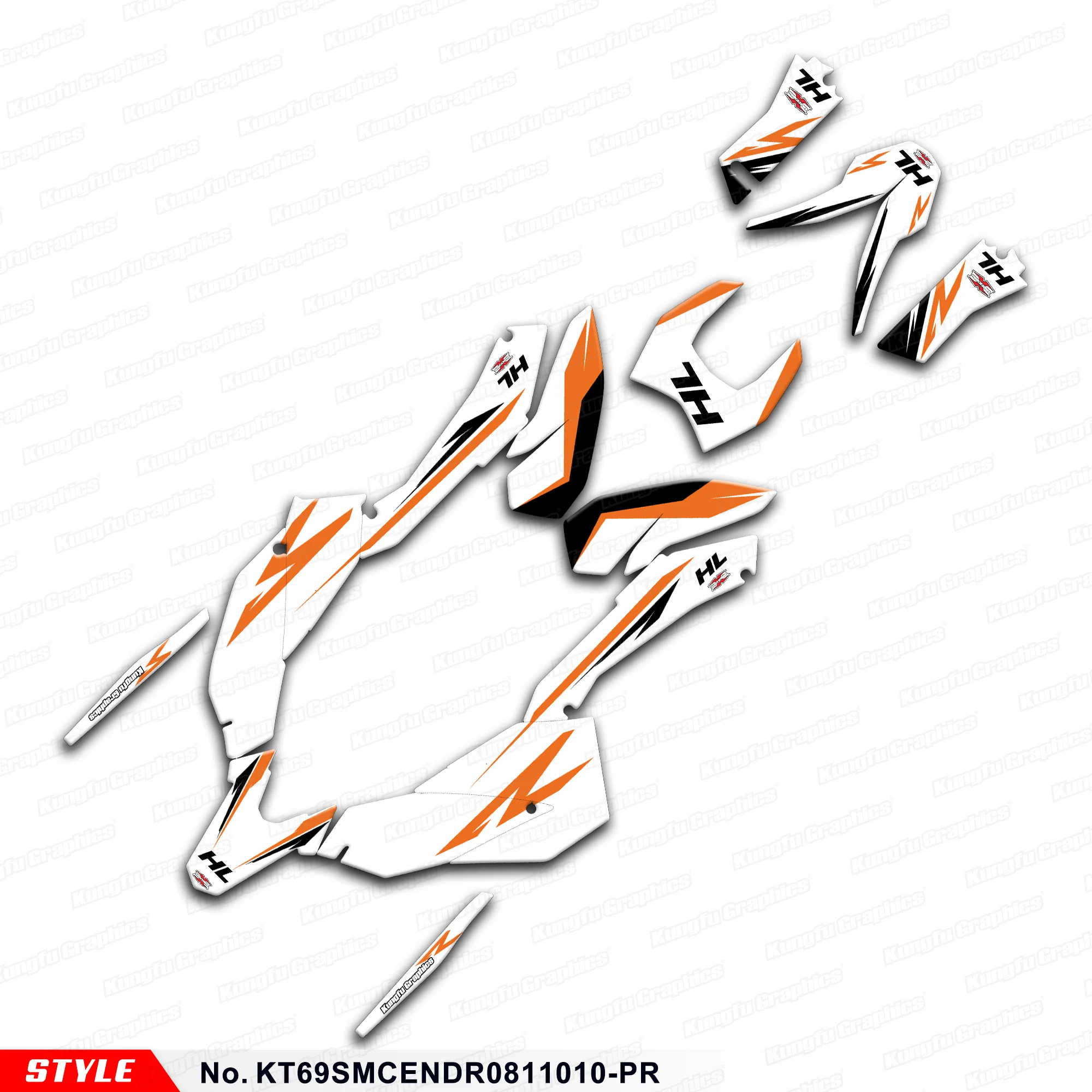 Aftermarket MX Graphics Motocross Sticker for KTM 690 SMC-R Enduro R 2008 2009 2010 2011, KT69SMCENDR0811010-PR