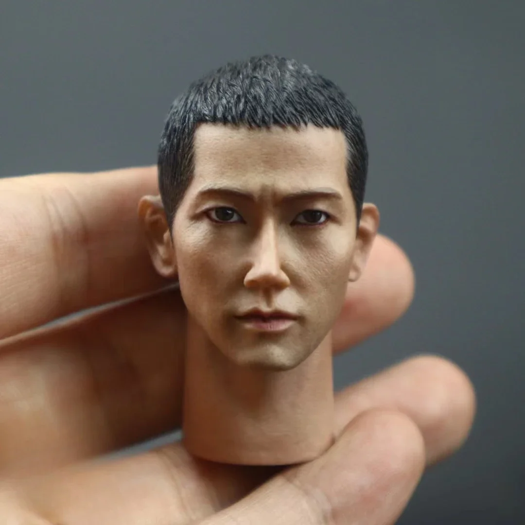 1/6 Scale Chinese Hero Head Sculpt Tough Guy Head Carving Model Guard of Honour Head Played for 12in Action Figure DIY Toys