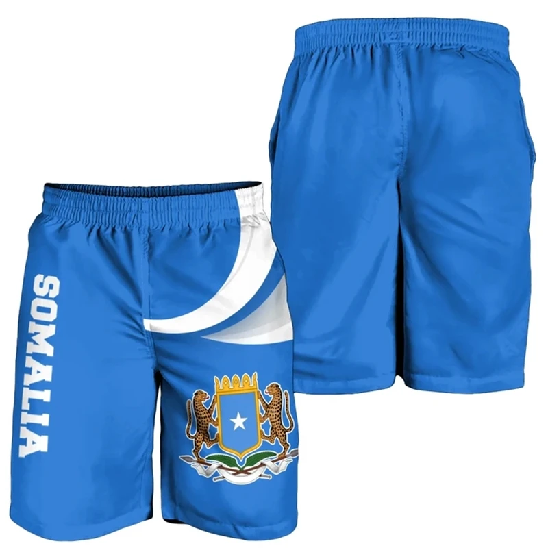 Afrika Somalia Flagge Karte Grafik kurze Hosen für Männer Kleidung lässig Hawaii Strand Shorts National Emblem Trunks Jungen Hose