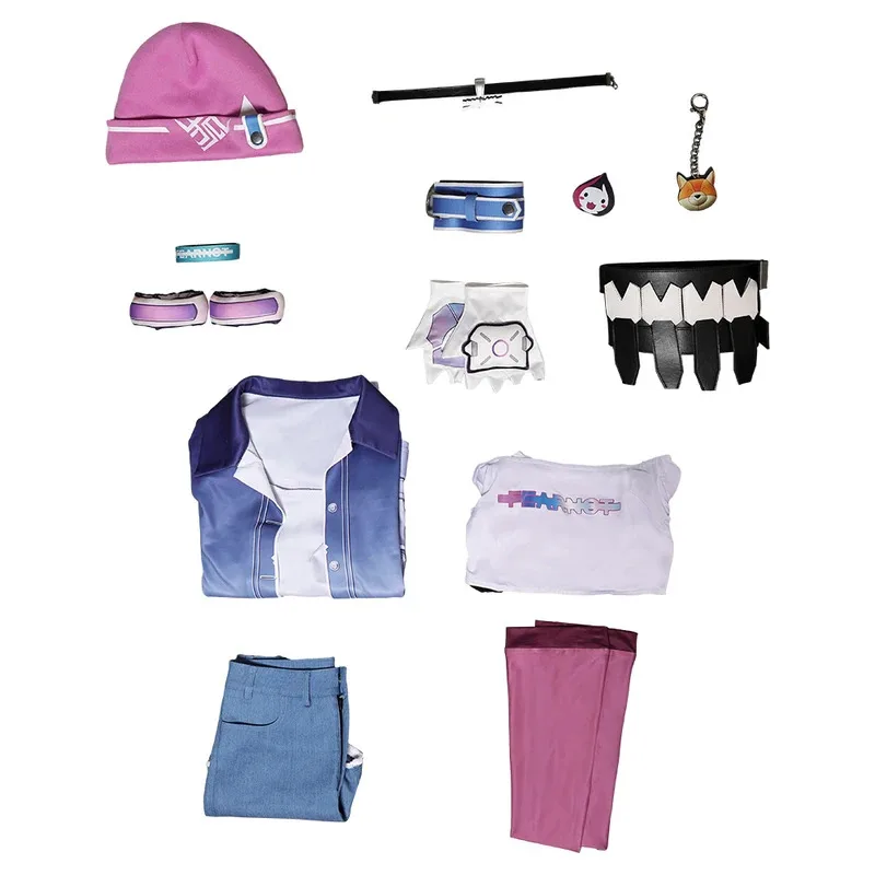 Sky01 لعبة ow كيريكو سترة تأثيري حلي النساء تمويه قبعة قفازات وتتسابق الكبار الفتيات معصمه قلادة الإناث hallowend01