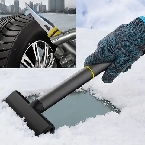 Car Ice Scraper Snow Removal Car Windshield Window Snow Cleaning Glass Scraping Tool TPU Winter Auto Ice Breaker Snow Shovel