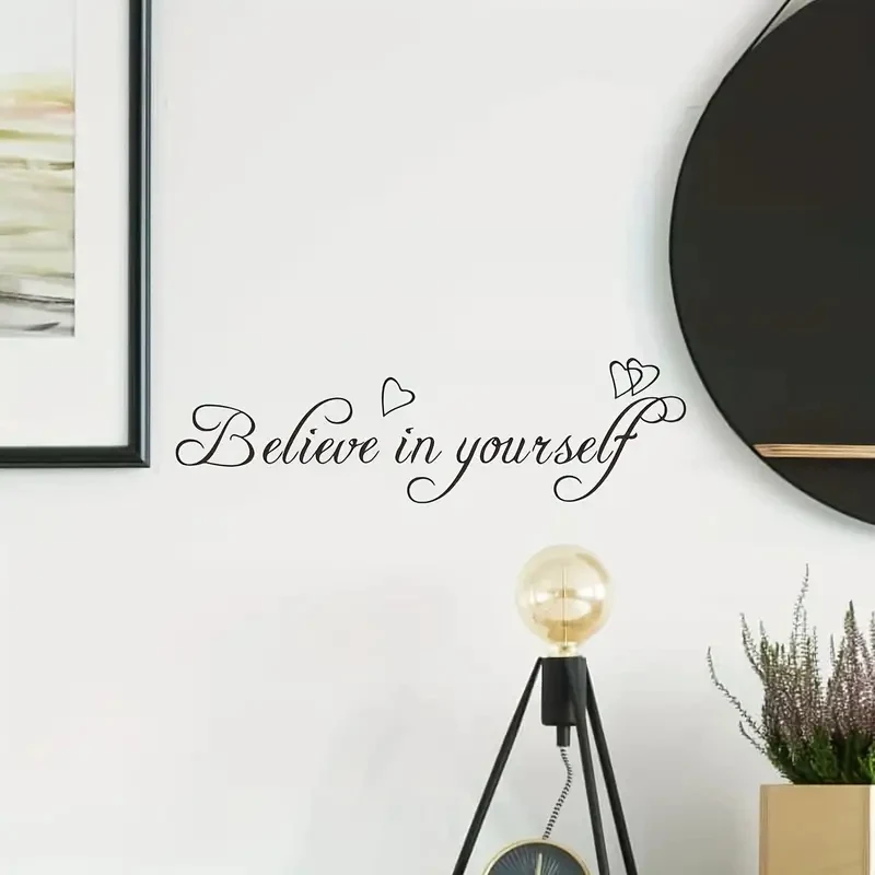 Inspirational Quote Wall Sticker,Believe In Yourself,Removable Waterproof Sticker,Suitable For Decoration Of School Classrooms