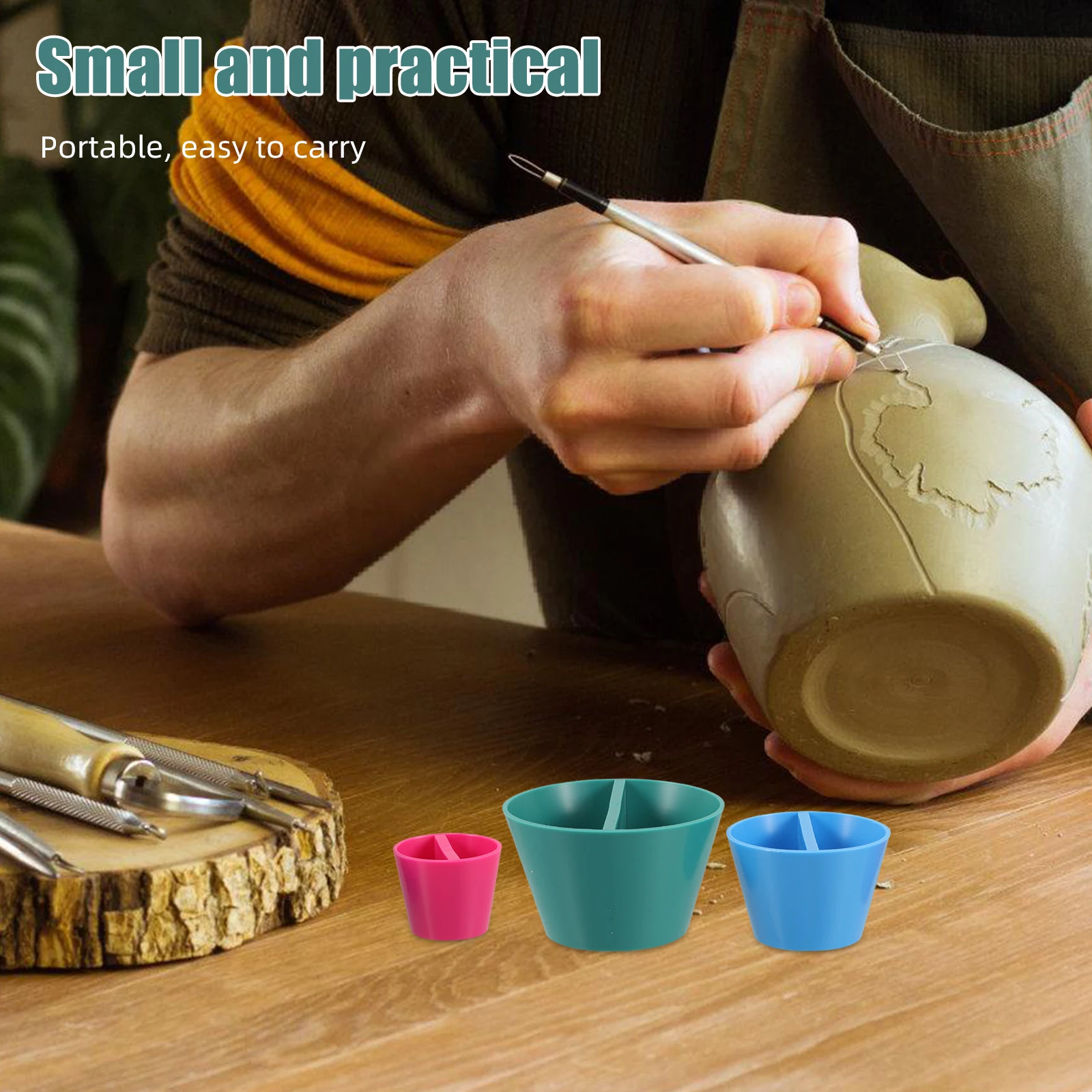 

3 Pcs Ceramic Pottery Tools for Painting Cone Shaping Supplies Vase Mold Mugs DIY Crafts Clay Plastic Rim Tool Kits