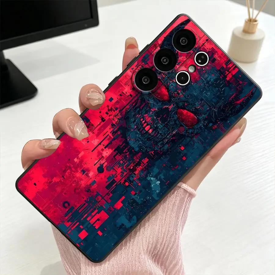 Mechanical Skull Phone Cover Case for Samsung Galaxy S26 Ultra S23 S25+ S20 S10 S9 S21 FE S24+ Note 20 8 9 10 S24 S26+ S25 Plus