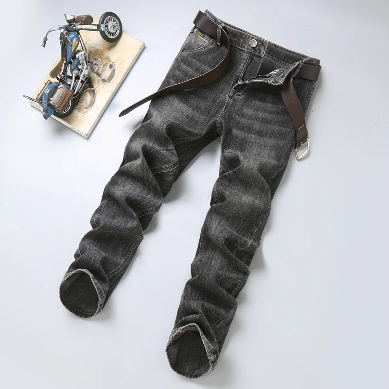 Dark Gray Jeans Men's Daily Classic Wear Office Business Simplicity2024New Loose Straight Men's Clothing Stretch Pants