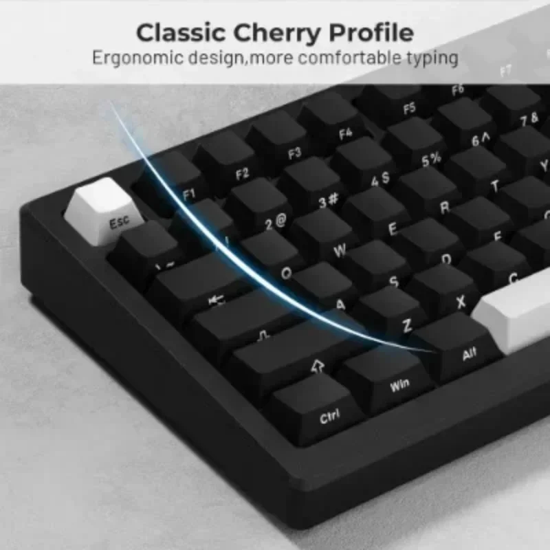 New product original height side engraving opaque pbt material black and white customized personalized keycaps