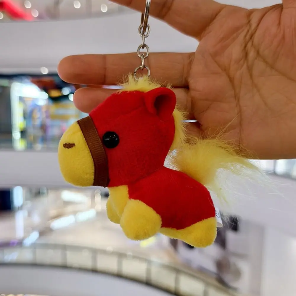 Adorable Mini Horse Keychain Creative Cute Horse Pendant Chinese Style Mascot Zodiac Pony Figurine Car Decoration