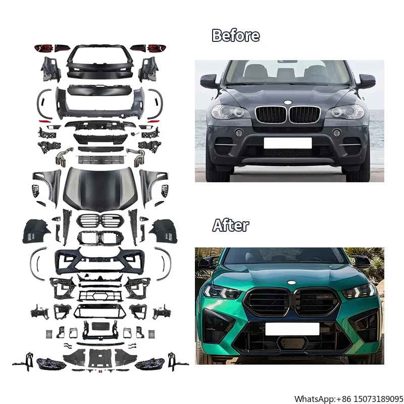 

Tegarry X5 E70 (2008-2013) Front/Rear Bumper Surround Kits-PP Material Protection & Decoration Full Set