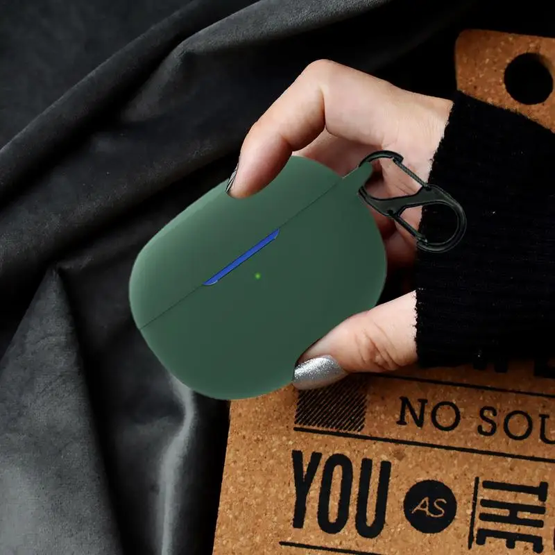 Мягкая Жидкая силиконовая искусственная кожа для realme Buds Air 3 телефон с карабином Беспроводная деталь