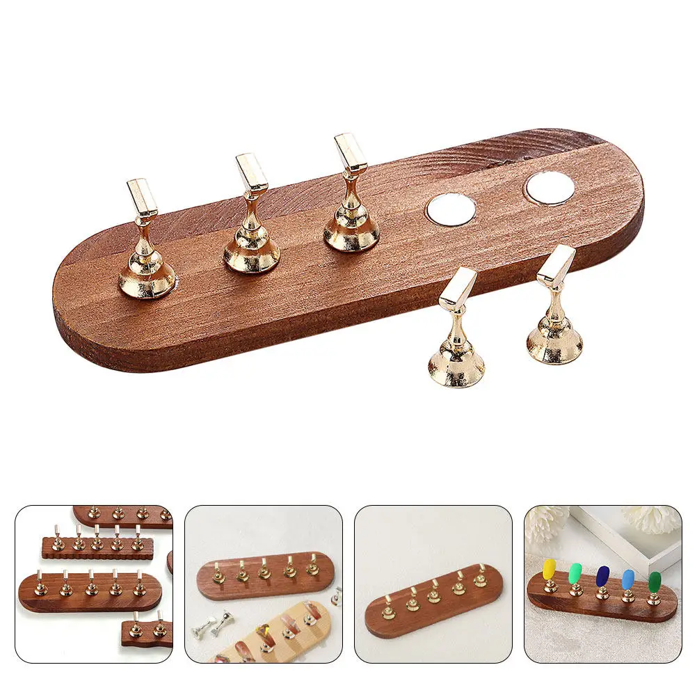 

1Set Nail Art Practice Stand Nail Holder Press on Nails Display Fake Nails Holder Base Salon Tool Manicure Display Stand