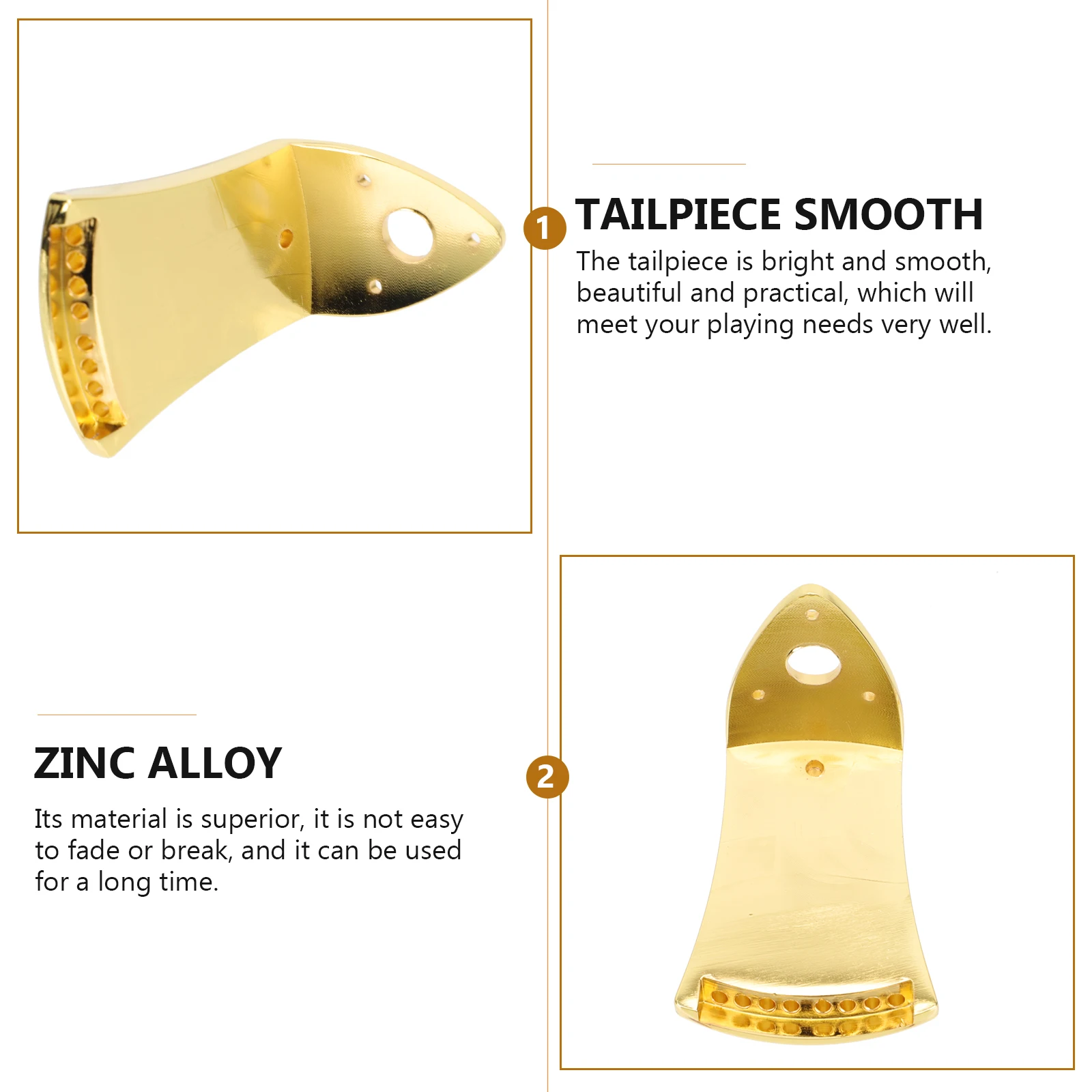 

Mandolin Bridge Accessories Premium Parts Tailpiece Triangle Supplies Alloy Golden Metal