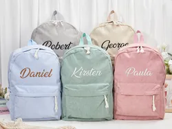 Zaino per bambini ricamato personalizzato personalizzato nome personalizzato zaino ricamo nome borse da scuola per bambini borsa per libri per bambini