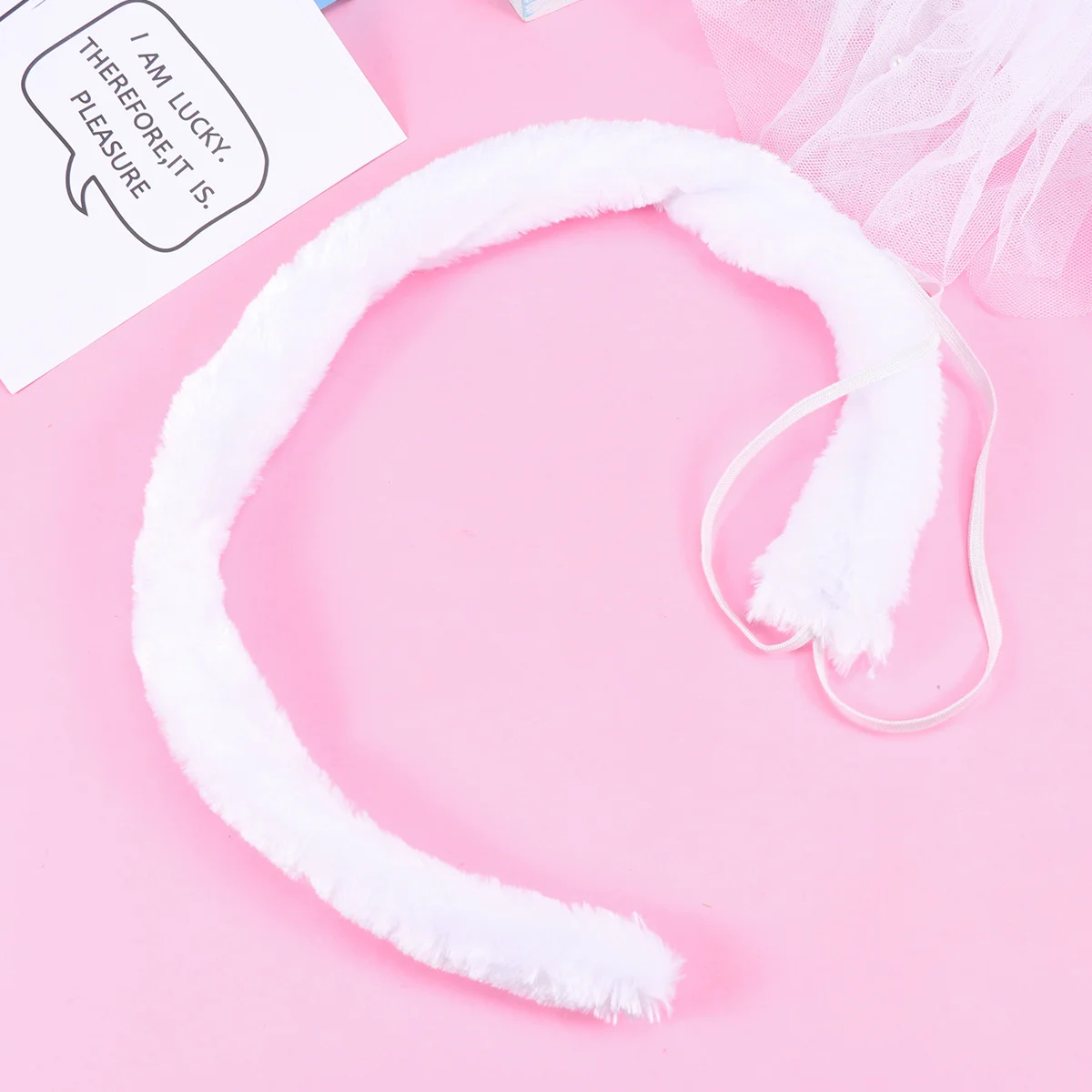 Animal Tail Costume for Adults Children Cartoon White Party Cosplay Performance Props Creative Photo Prop Fun Tail