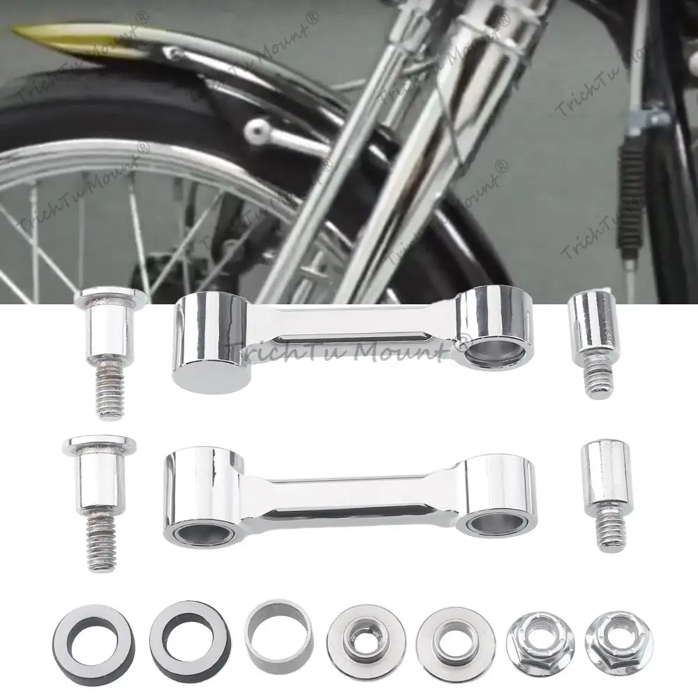 Motorcycle Black/Chrome Front Fender Mount Bracket Modification Accessories For Harley Davidson1993-2006 Softail springer FXSTS