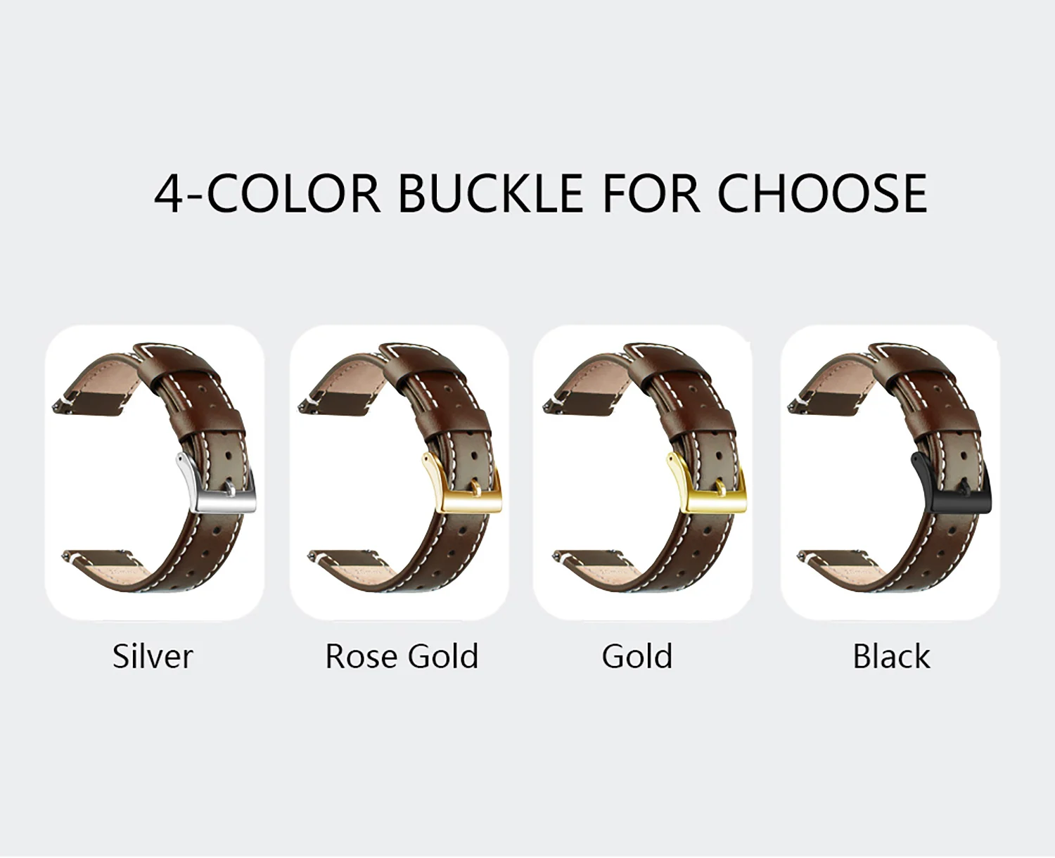 Top Grain Echtleder-Uhrenarmband, Schnellverschluss 20 mm/22 mm Uhrenarmband, passend für Samsung Galaxy Watch, Herren- und Damen-Uhrenarmband – Detail 12