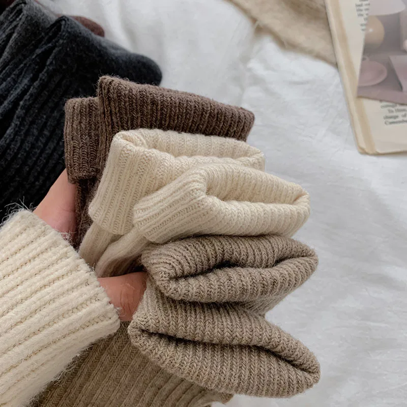 

Autumn and Winter Women Stockings Wool Cashmere Thicken Warm Thigh High Stockings Women Thermal Knee High Socks Thigh High Socks