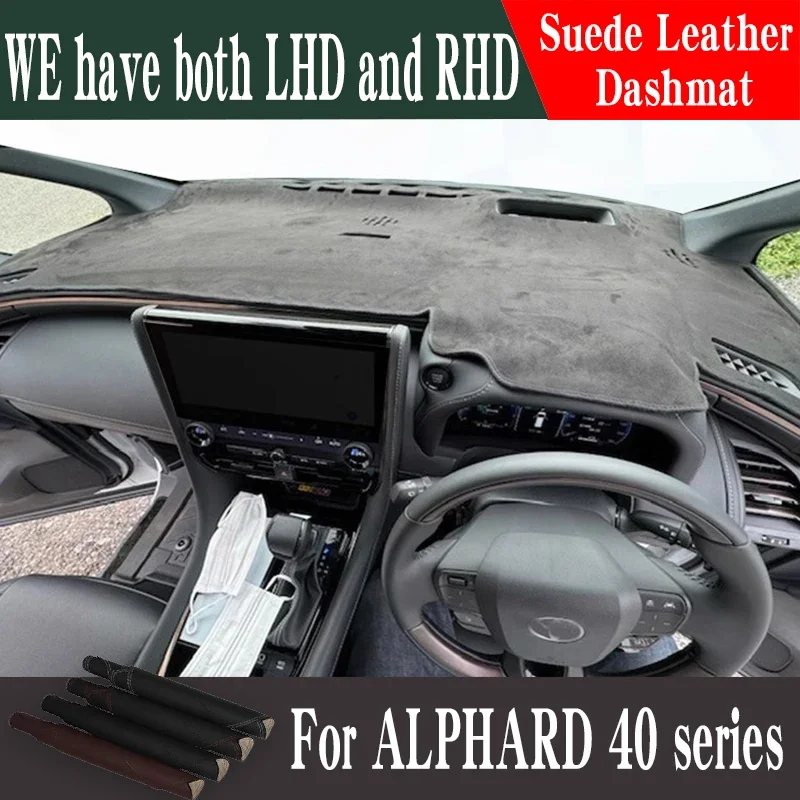 

For Toyota 2024-2027 Alphard 40 series Car Accessories Leather Dashmat Dash Mat Pad Dashboard Cover Protector Carpet
