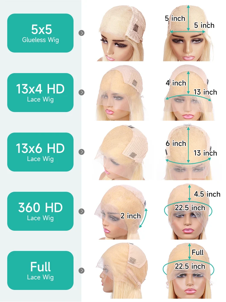 360 Full Hd Lace Front Human Hair Wig 13X6 13x4 Straight 613 Blonde Frontal Wigs For Women Preplucked Glueless Wig Ready To Wear