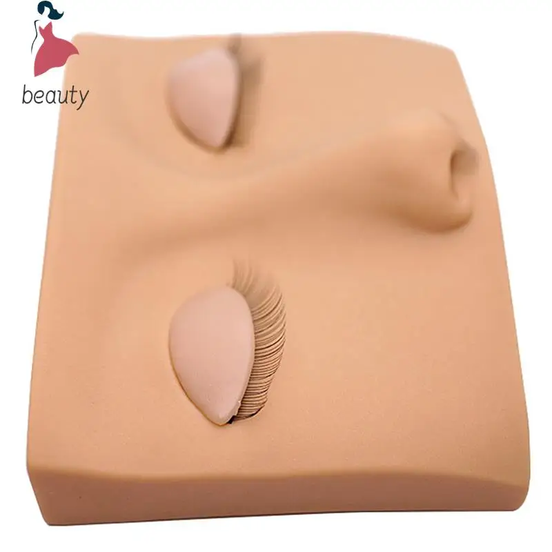 False Eyelashes Extension Practice Mannequin Head Reusable 3D Simulated Eyelash Eyes Makeup Training Model Head Eyes Replaceable